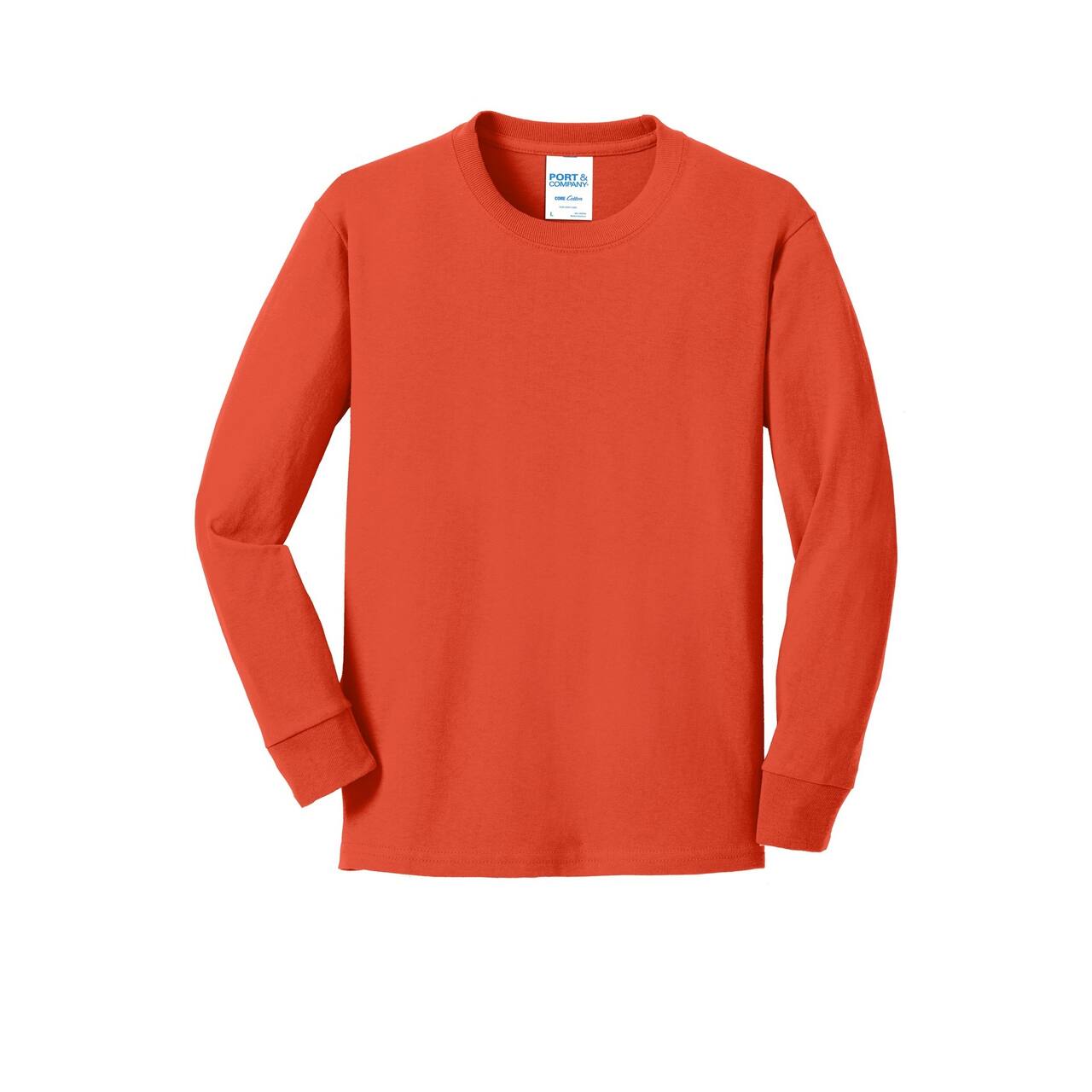 Port & Company® Youth Long Sleeve Core Cotton T-Shirt